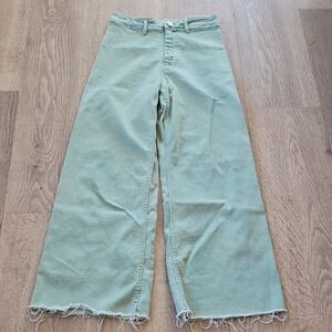 Zara Mint Green Flare Jeans